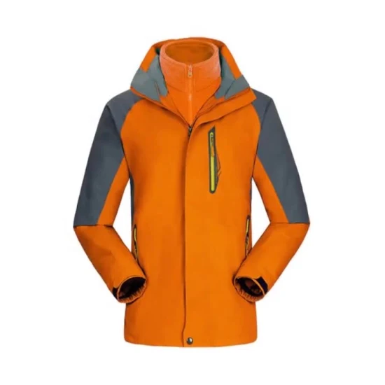 冬断熱防寒暖かい 100% ポリエステル/ナイロン/コットンサーマルパーカー作業服アウタースポーツ 3 で 1 スキーウェアジャケット
