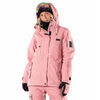 卸売高品質レディース防水冬屋外フード付きスポーツ防風スキージャケット
